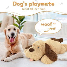 Load image into Gallery viewer, Oversized 40-Inch Brown Dog Plush Toy – Ultimate Comfort for Kids' Rooms