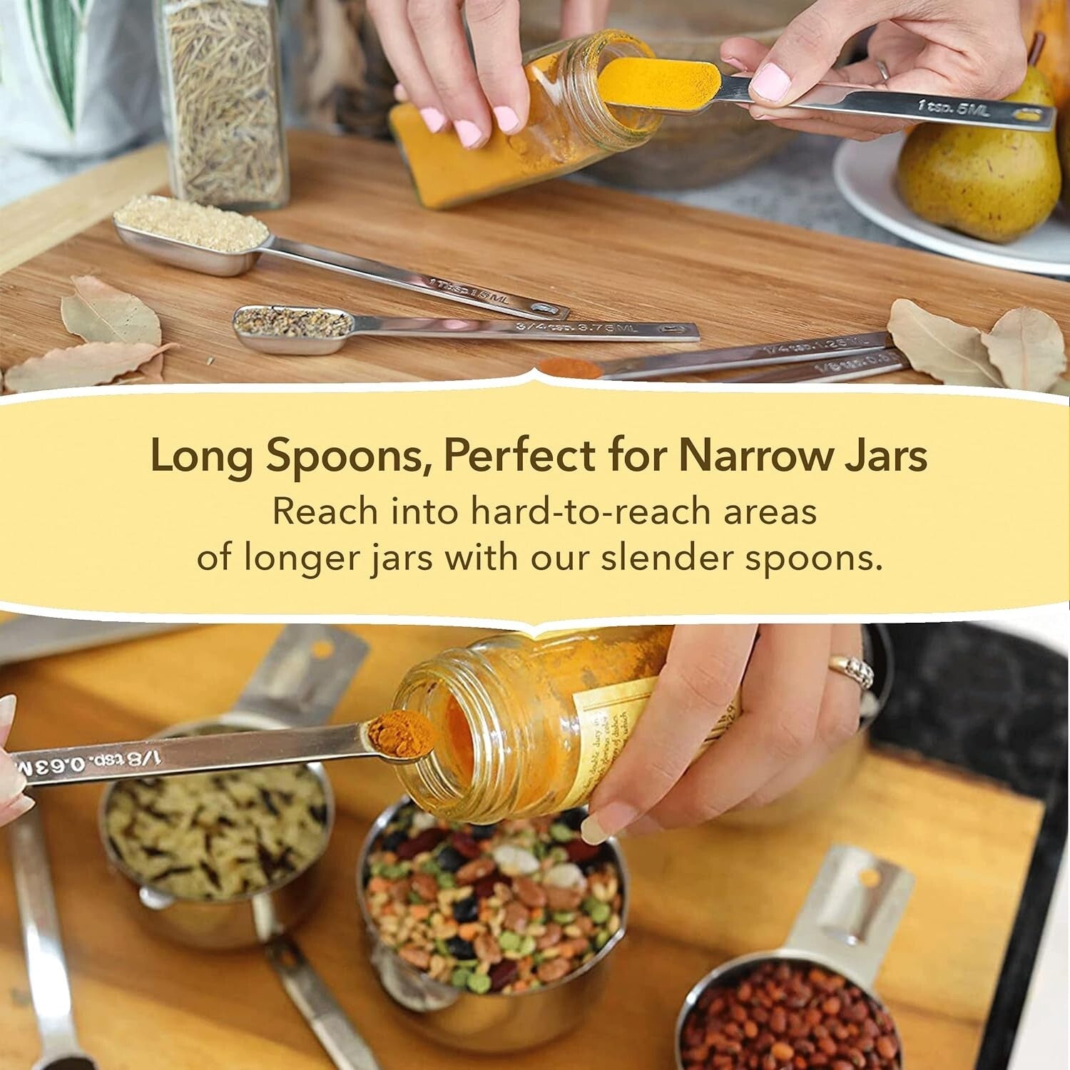 12-Piece Stainless Steel Measuring Cups & Spoons Set - Precision Kitchen Gadgets