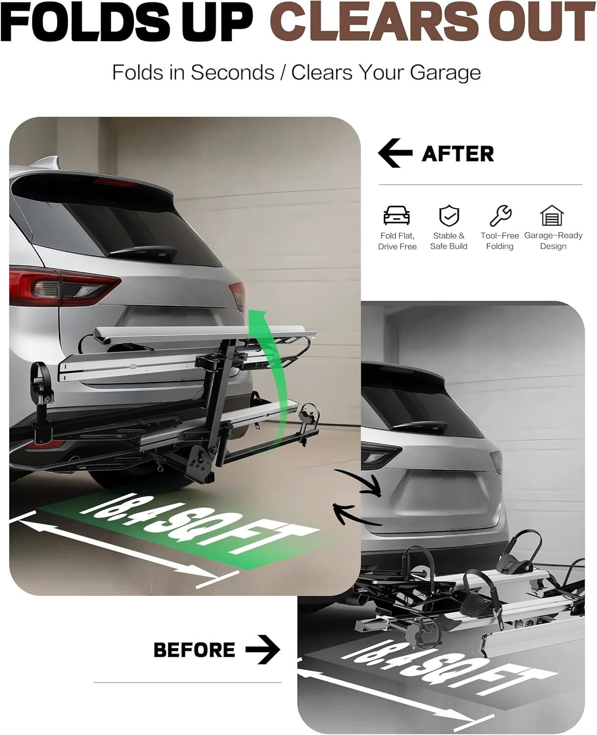 User-Friendly 2-Inch Hitch Mount Bike Rack for E-Bikes – Safe & Durable Design