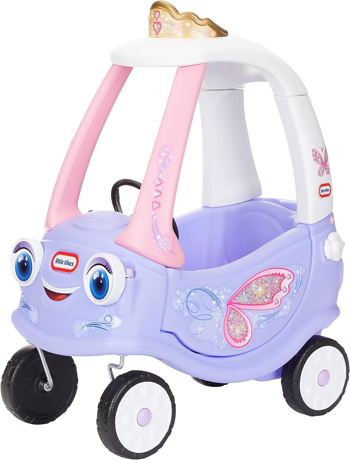 Charming Fairy Ride-On Cozy Coupe with Parent Handle - Perfect Gift for Kids