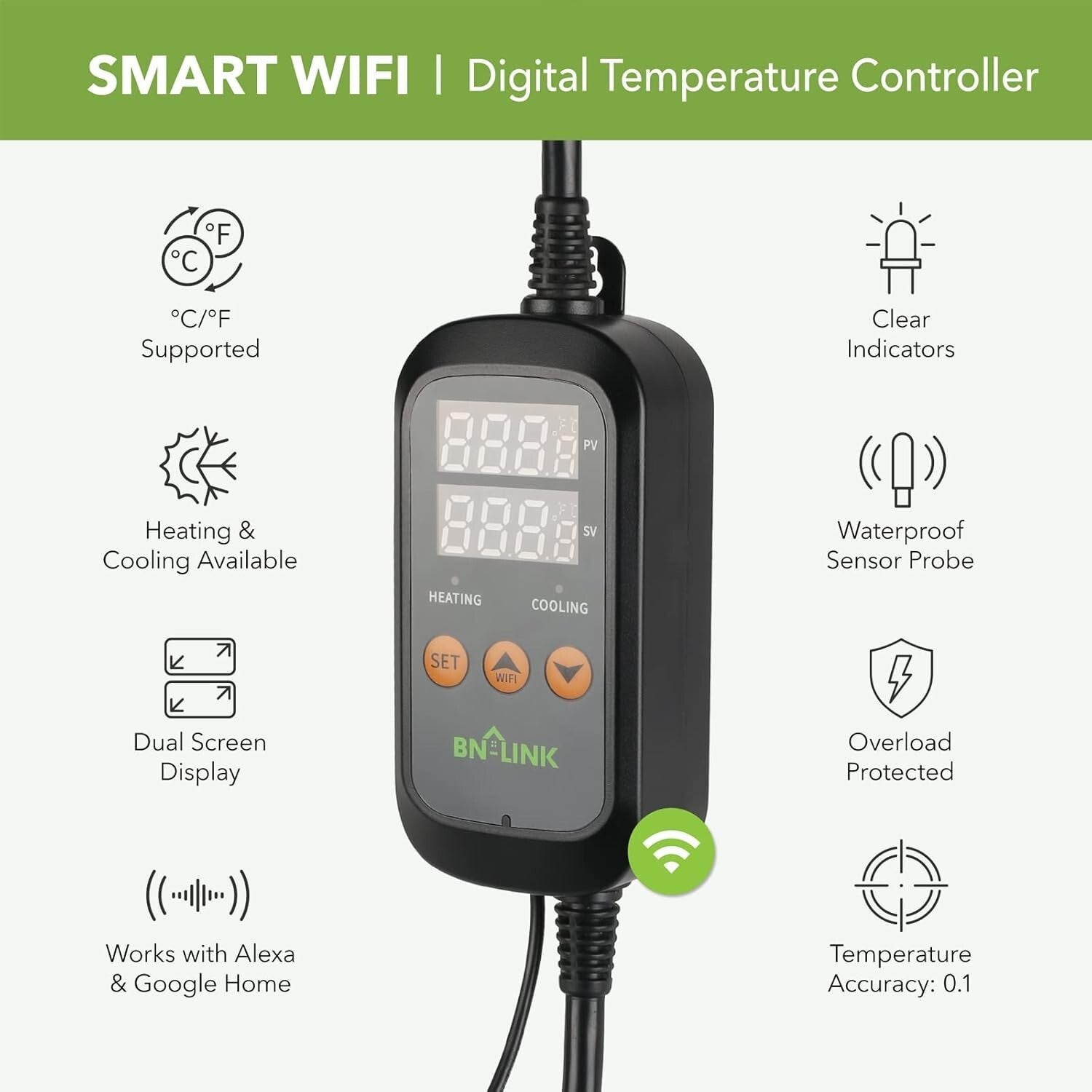 LCD Smart Temperature Control for Homebrew & Fermenting - -40°F to 176°F Range