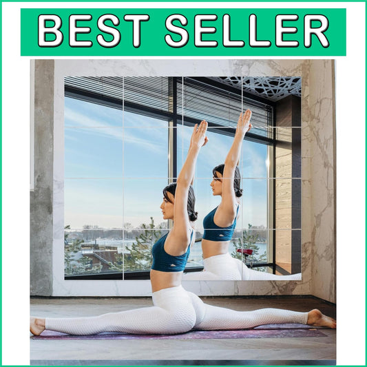 DIY Display 16-Piece Frameless Wall Mirrors - Modern Gym & Bathroom Design