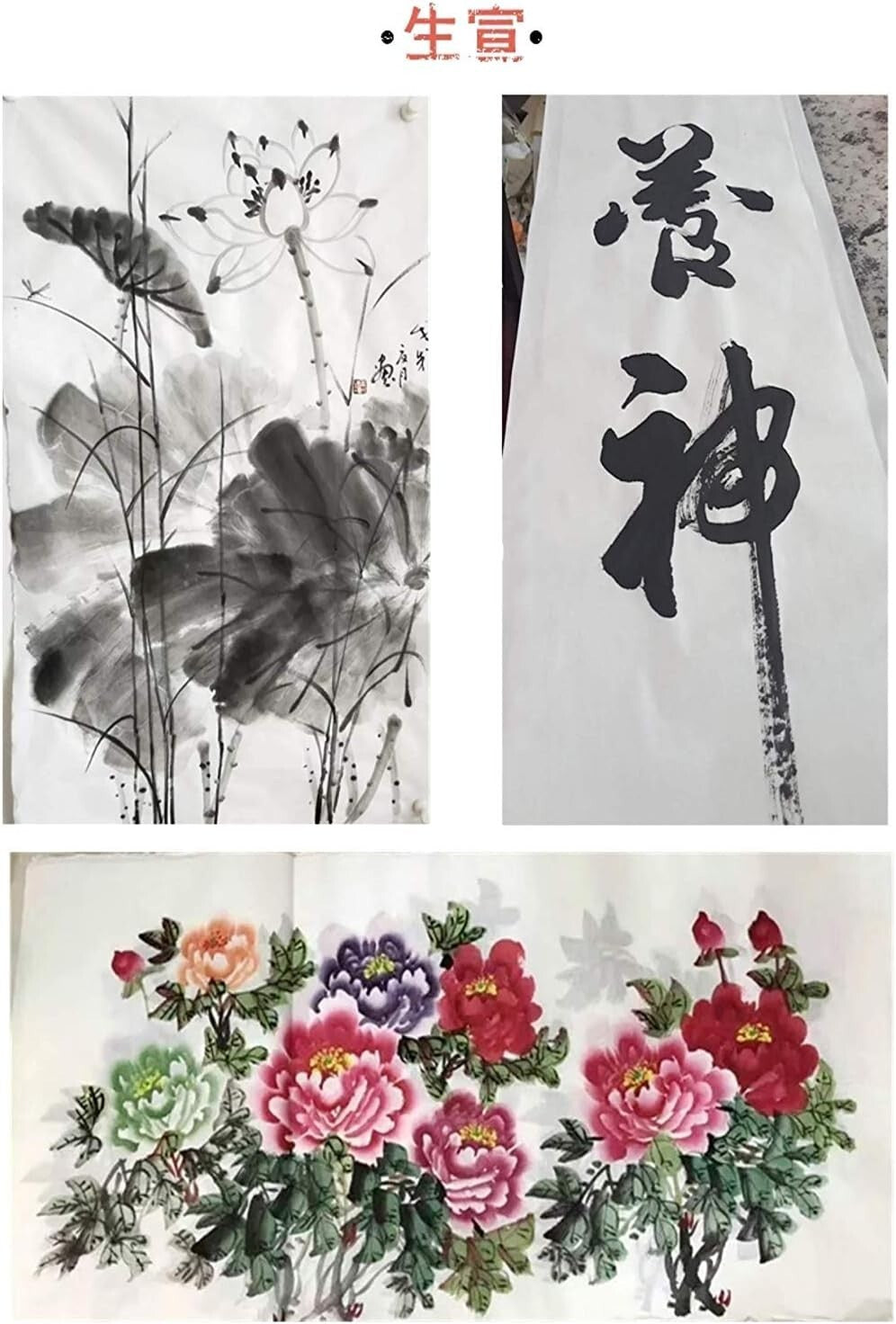 Premium Smooth Xuan Calligraphy Paper - 100 Sheets 19.6x39.3 Inch for Artists