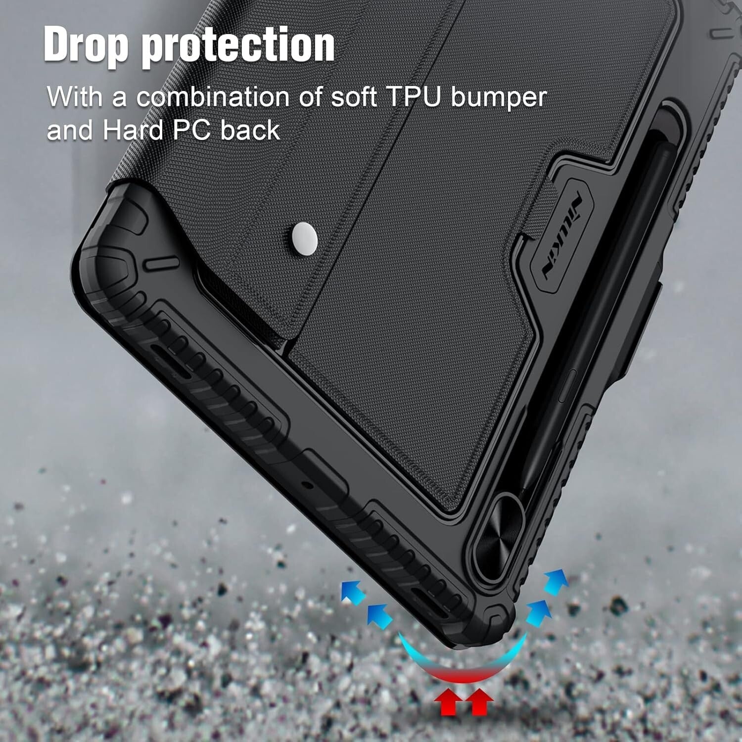 Detachable Folio Keyboard Case for Galaxy Tab S8+/S7+ with Multi-Touch Trackpad