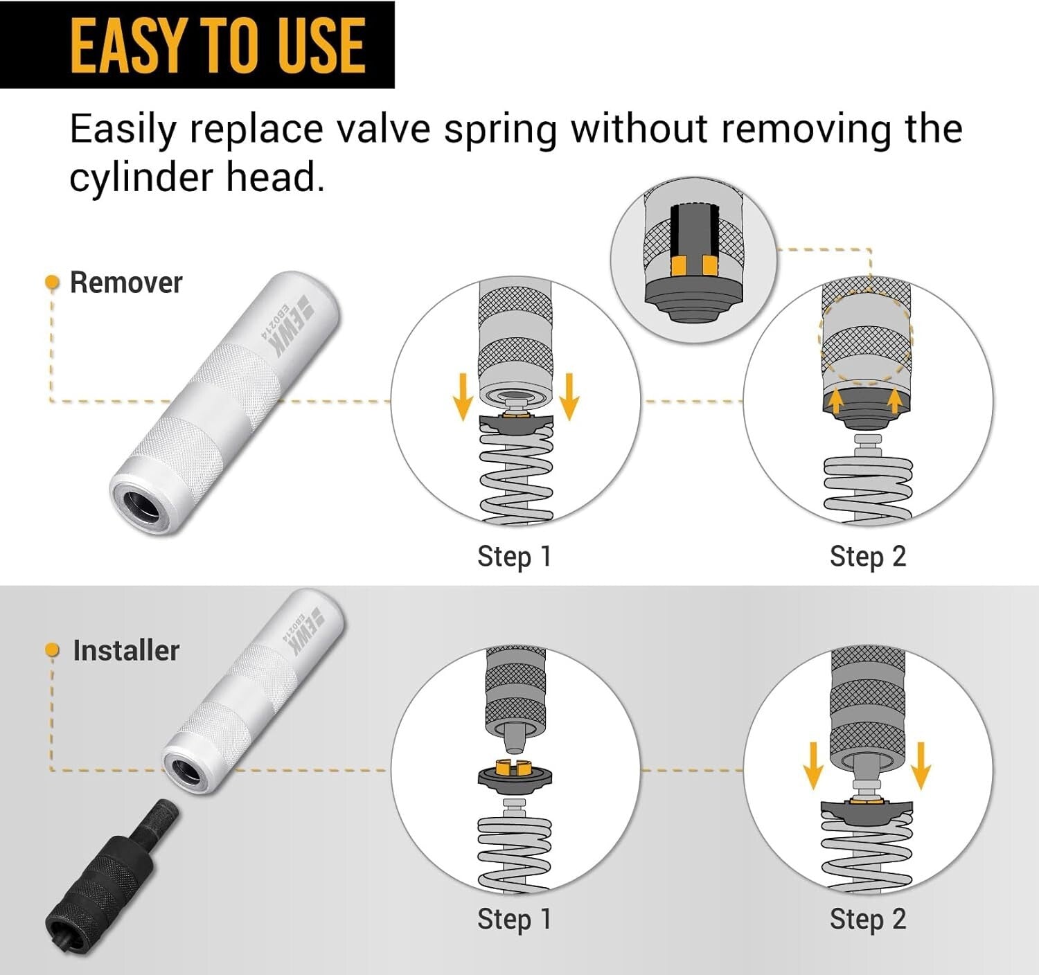 Ergonomic Valve Spring Remover & Installer with Magnet – Perfect for Mechanics