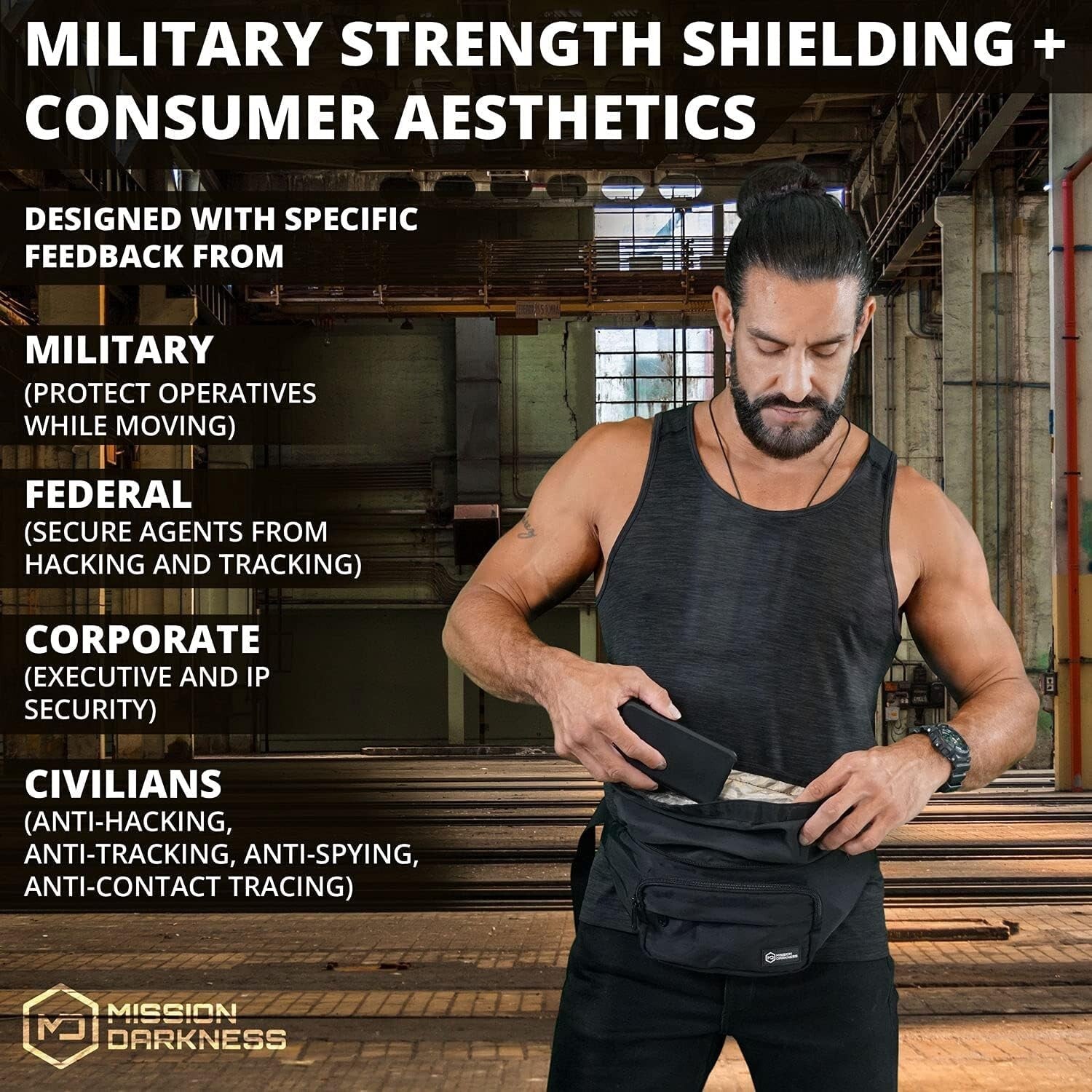 Advanced Digital Privacy Belt Bag - EMF Shielding for Phones and Accessories