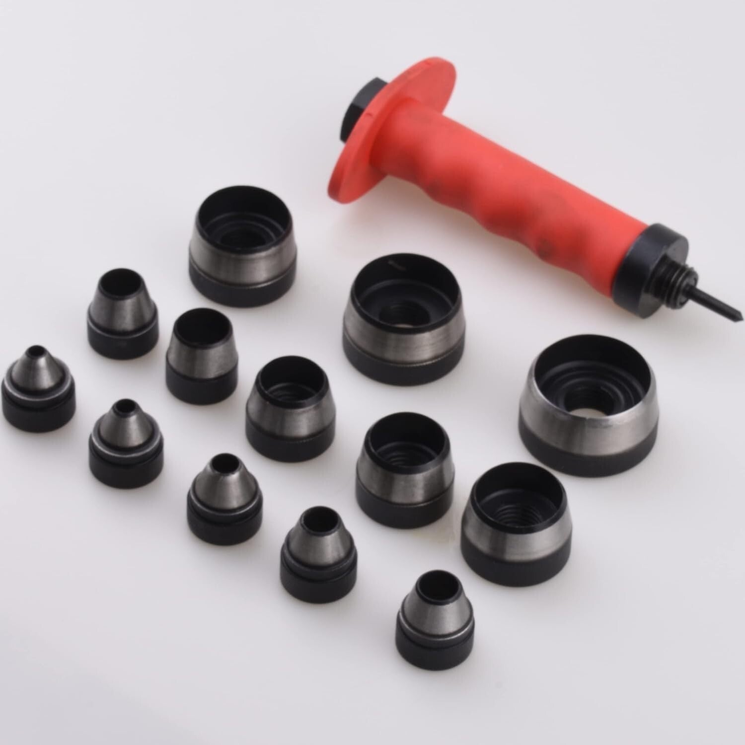 14-Piece Hollow Hole Punch Set – Precision Tool for Leather & Plastic Projects