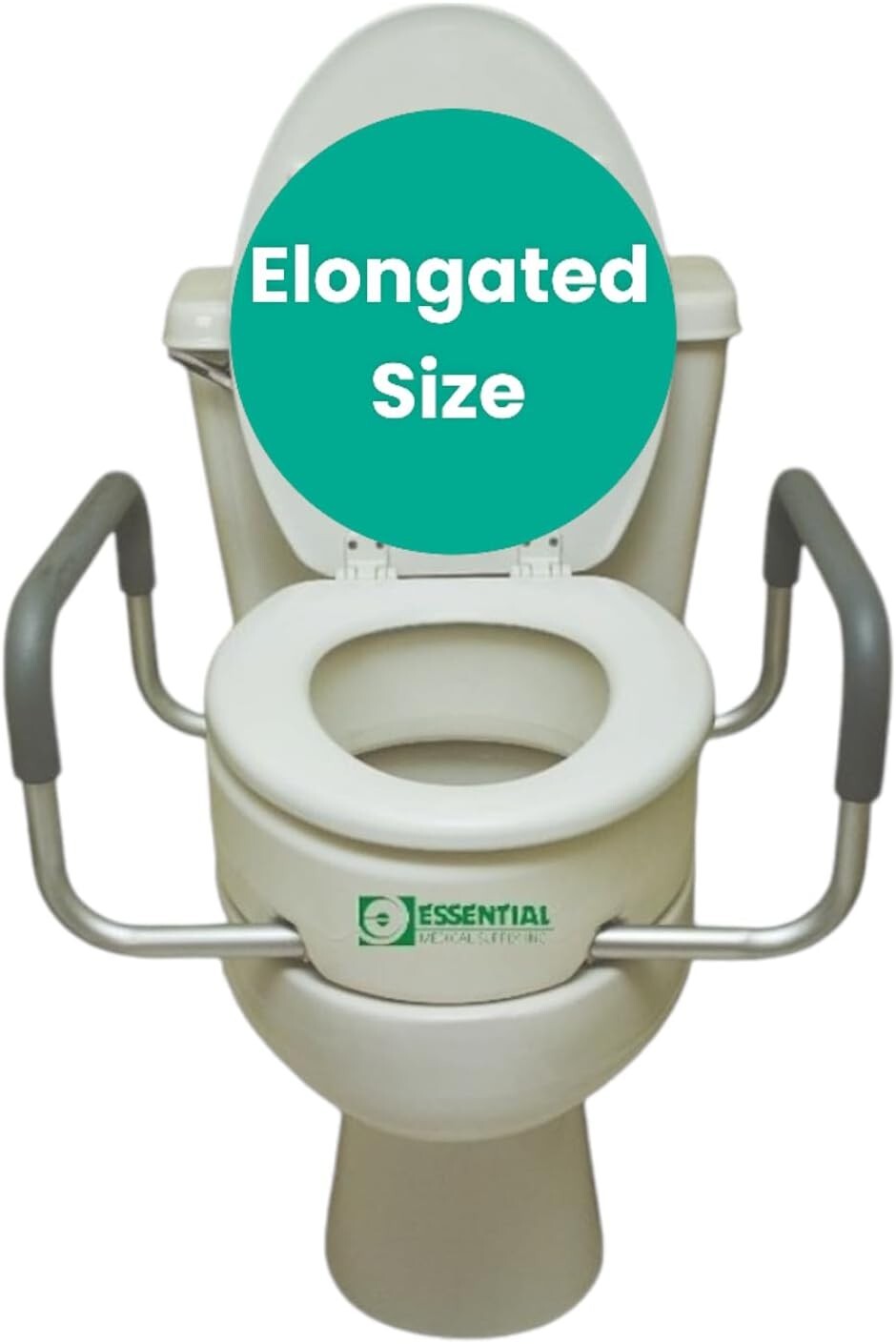 Durable Elevated Toilet Seat Riser for Easy Access - Fits Elongated Toilets Only