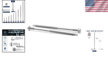 Load image into Gallery viewer, Premium 100pcs 410 Stainless Steel Hex Screws - 5 Inch Length for Robust Fixing