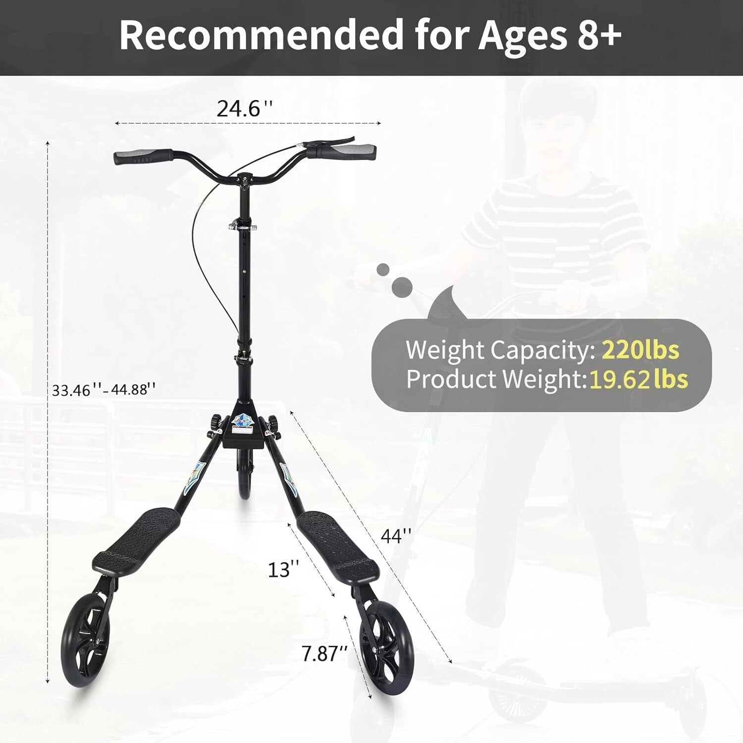 Lightweight & Durable 3-Wheel Scooters for Kids and Adults - Enjoy Outdoor Fun