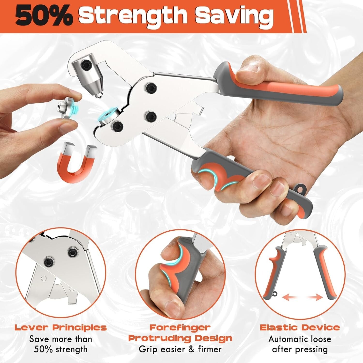 Professional Snap Fastener Pliers with 140 Buttons - Ideal for DIY Projects