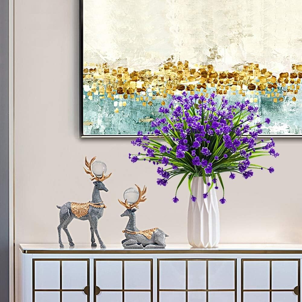 Elegant UV Resistant Artificial Flowers - 20 Bundles for Stylish Outdoor Decor