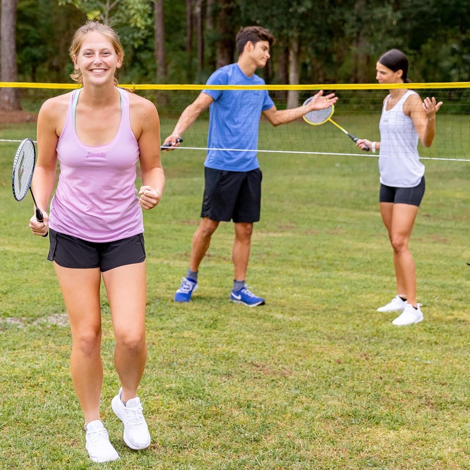 Family-Friendly Badminton Set with Portable Net - Perfect for Beach or BBQ