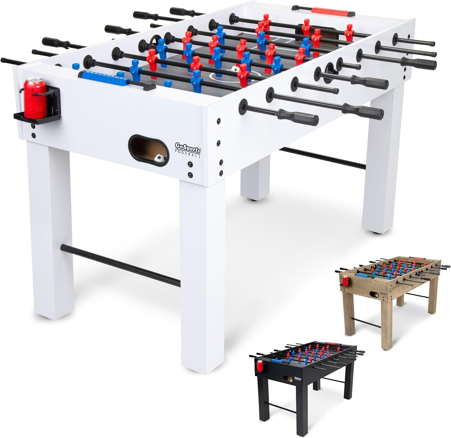 Durable Foosball Table - 54 Inch Full Size with Gloss Finish & 4 Balls Included