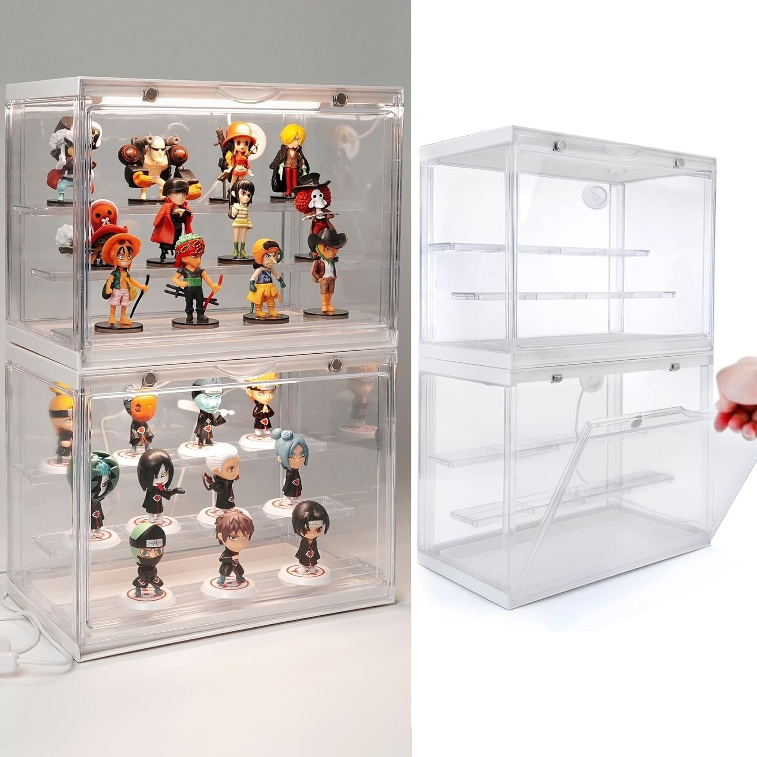 Detachable Lighted Showcase for Collectible Action Figures - Easy to Store