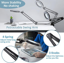 Load image into Gallery viewer, Professional Quality 10X Glass Magnifier with Adjustable Clamp &amp; Eye Protection