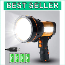 Load image into Gallery viewer, Lightweight 6000 Lumen Rechargeable Handheld Searchlight with Multi Modes