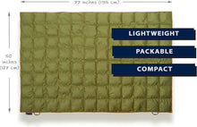 Load image into Gallery viewer, Puffy Packable Down Camping Blanket - Lightweight &amp; Water-Resistant Comfort