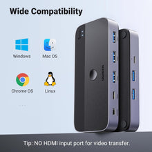 Load image into Gallery viewer, Fast USB 3.0 Switch for Two PCs - Effortlessly Share Keyboards and Printers