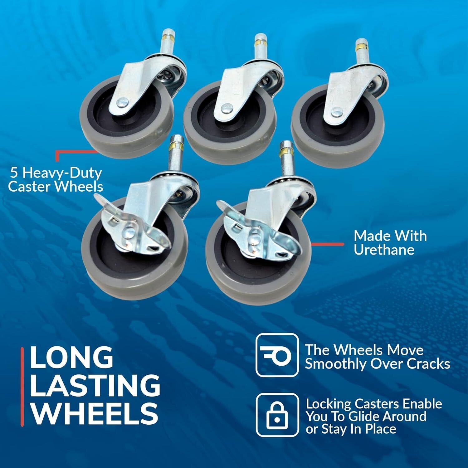 Durable Rolling Detailing Bucket Dolly with 300 lb Capacity and Locking Casters