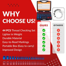 Load image into Gallery viewer, Portable Nut and Bolt Measuring Tool - 44 Color-Coded Gauges for Quick Reference
