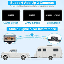 Load image into Gallery viewer, 7-Inch HD 1080P Wireless Backup Camera - Night Vision &amp; Waterproof for Trucks
