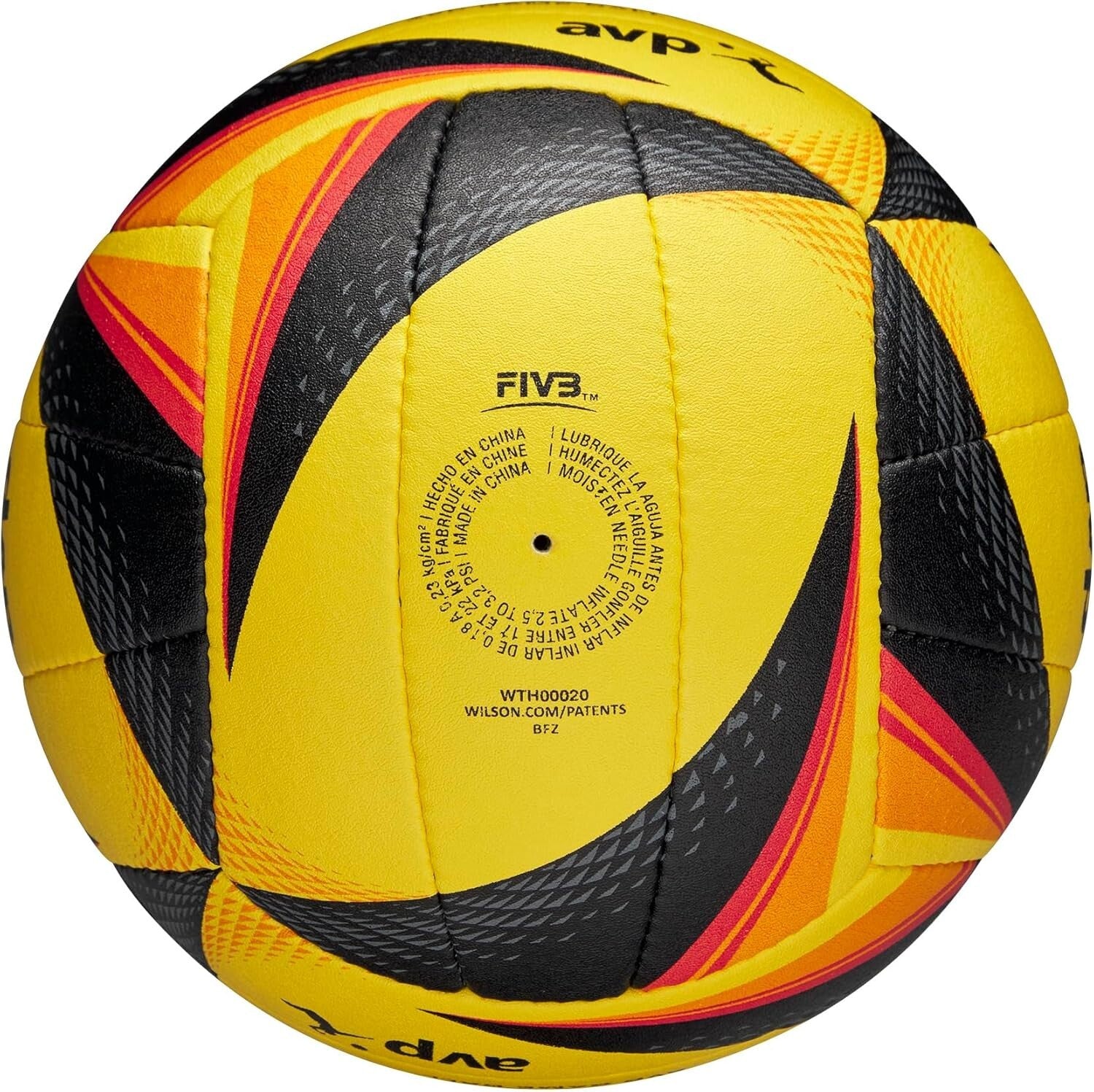 Lightweight AVP Game Volleyball - Official Yellow/Black for Competitive Play