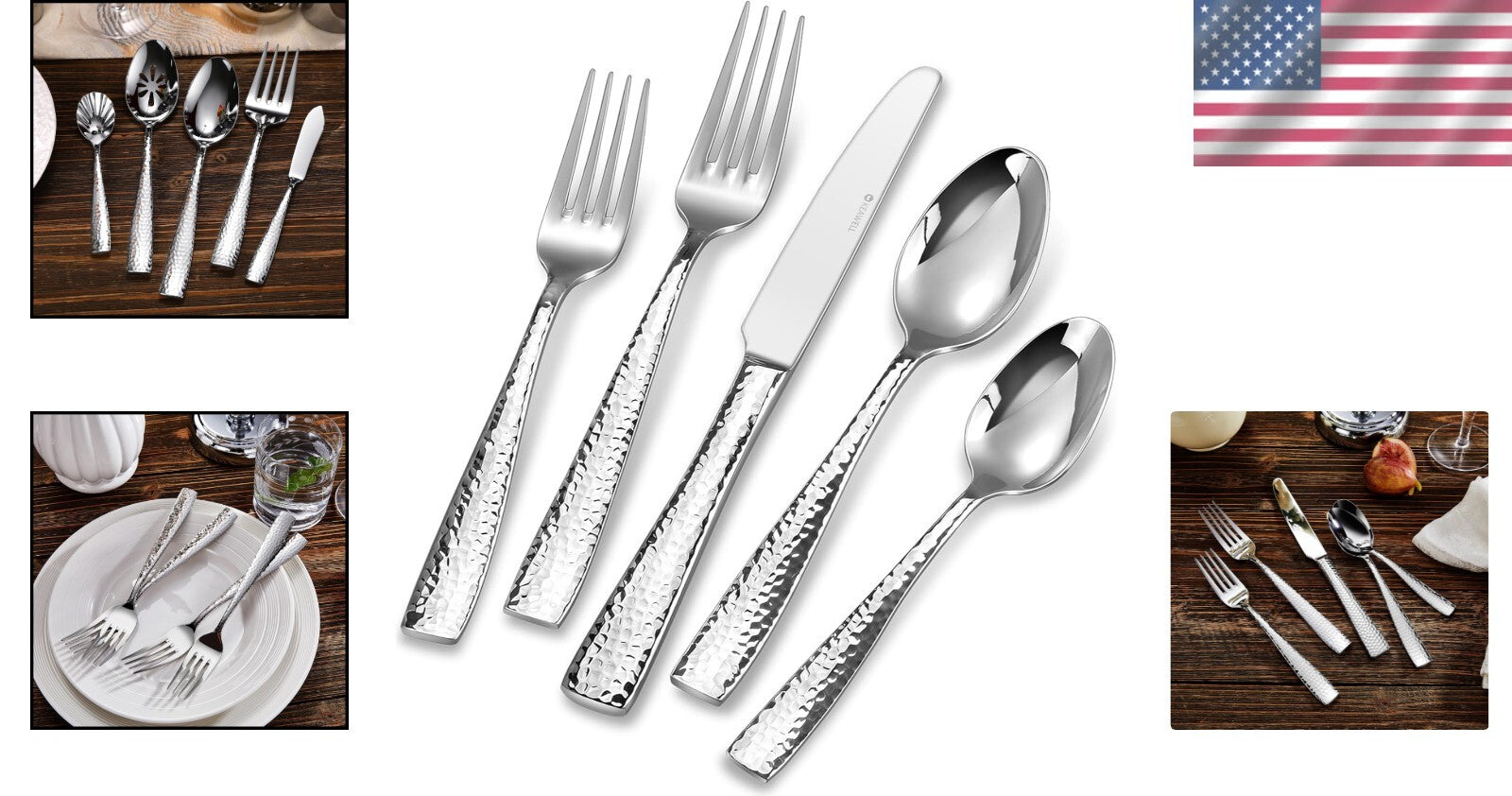 Elegant 65-Piece Premium Stainless Steel Flatware Set - Comfort & Durability