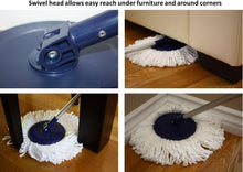 Load image into Gallery viewer, Award-Winning Hand Push Spin Mop with 2 Microfiber Heads - Effortless Cleaning