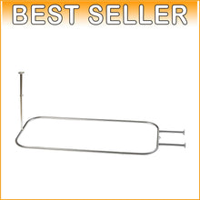 Load image into Gallery viewer, Freestanding Tub Oval Shower Curtain Rod - Rustproof Aluminum, Fits 60" x 28"
