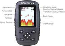Load image into Gallery viewer, Advanced Wireless Fish Finder: Color LCD Depth Locator with Temperature Sensor