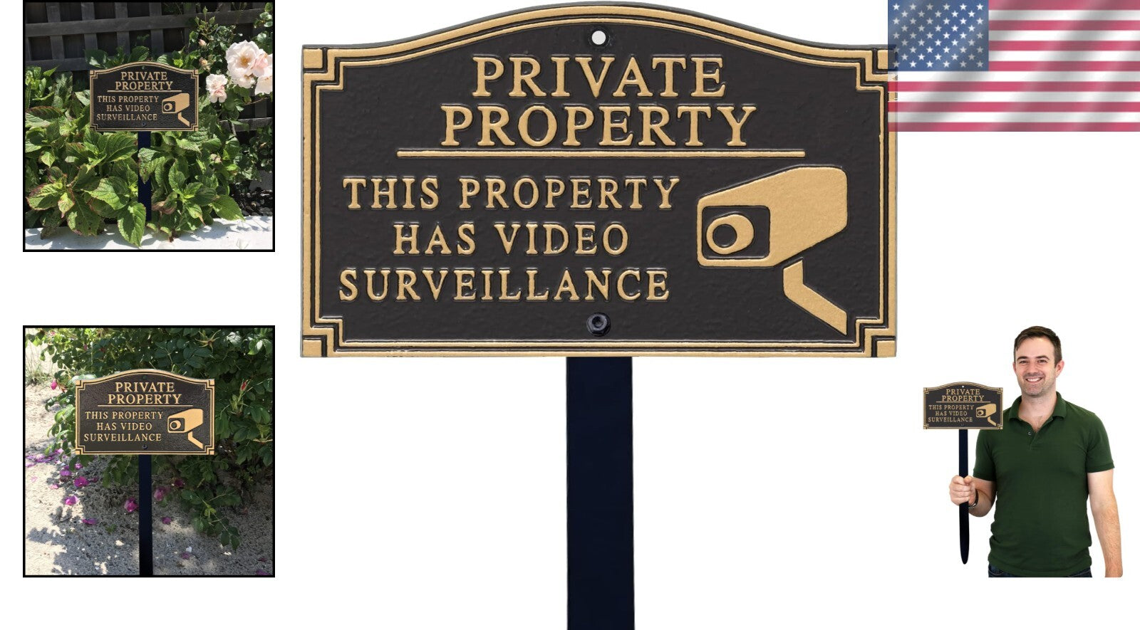 Durable Decorative Garden Boss Private Property Sign with Alumi-Shield Coating
