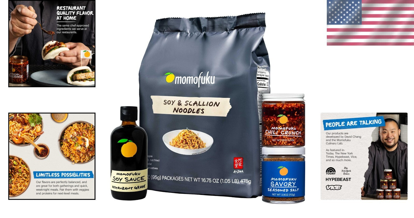 Ultimate Flavor Pack: David Chang’s Chili Crunch, Ramen, and Soy Sauce Gift Set