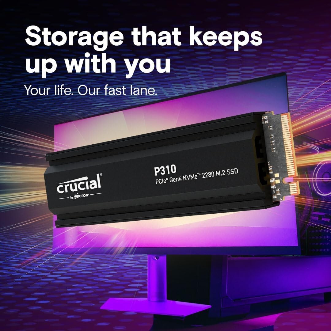 High-Speed 1TB NVMe M.2 SSD with Integrated Heatsink for Gaming & Productivity