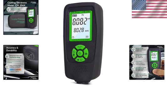 Dynamic Paint Meter with Temperature Compensation - Ideal for Vehicle Inspection