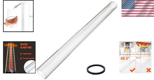 Outdoor Heater Replacement Tube 49.5" with Silicone Ring - Fits Multiple Brands