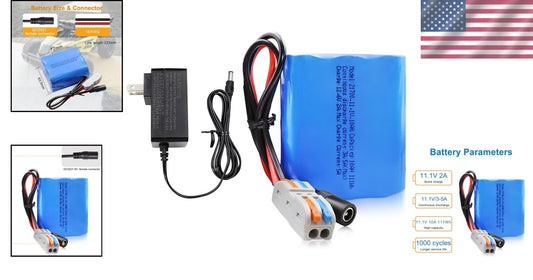 Versatile 12V 10000mAh Lithium Battery with Charger for RC Cars & DIY Projects