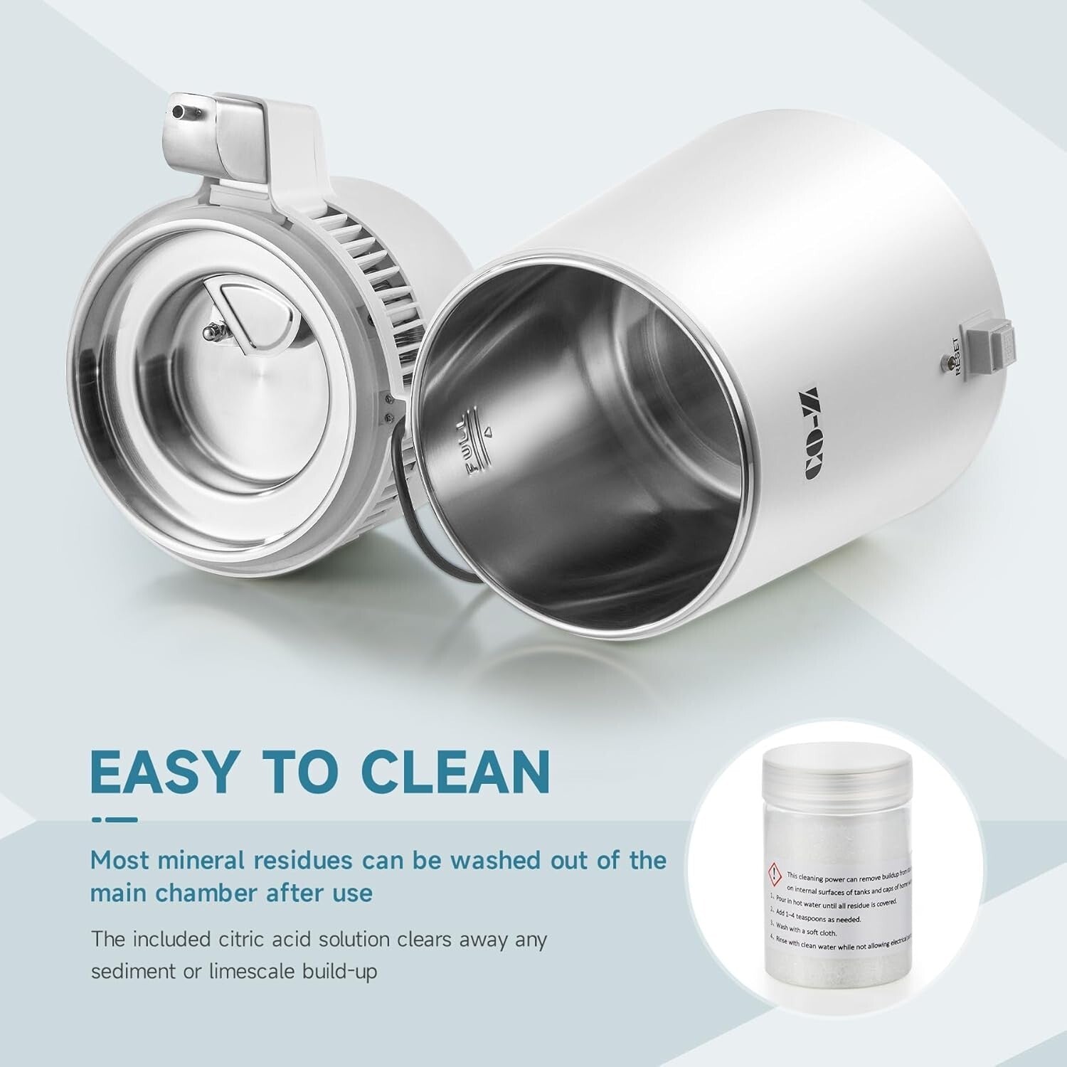 Versatile Distilled Water Maker - Ideal for Home, Office, and Labs - 1.5 L/h