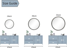 Load image into Gallery viewer, Versatile 35" Beveled Round Mirror - Antique Style for Entryway &amp; Living Room