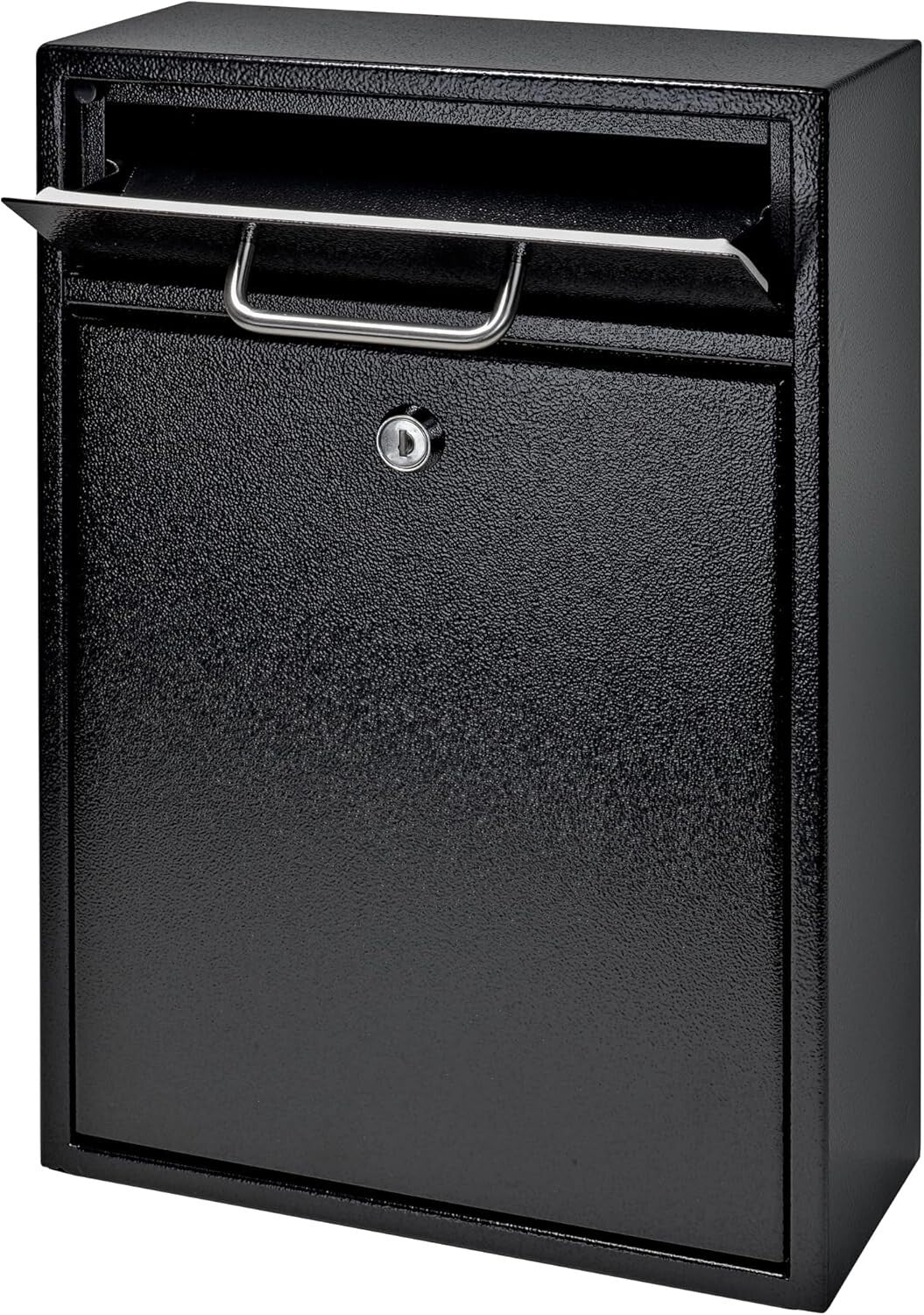 High Security Wall-Mounted Mailbox - Durable Steel Locking Drop Box for Offices