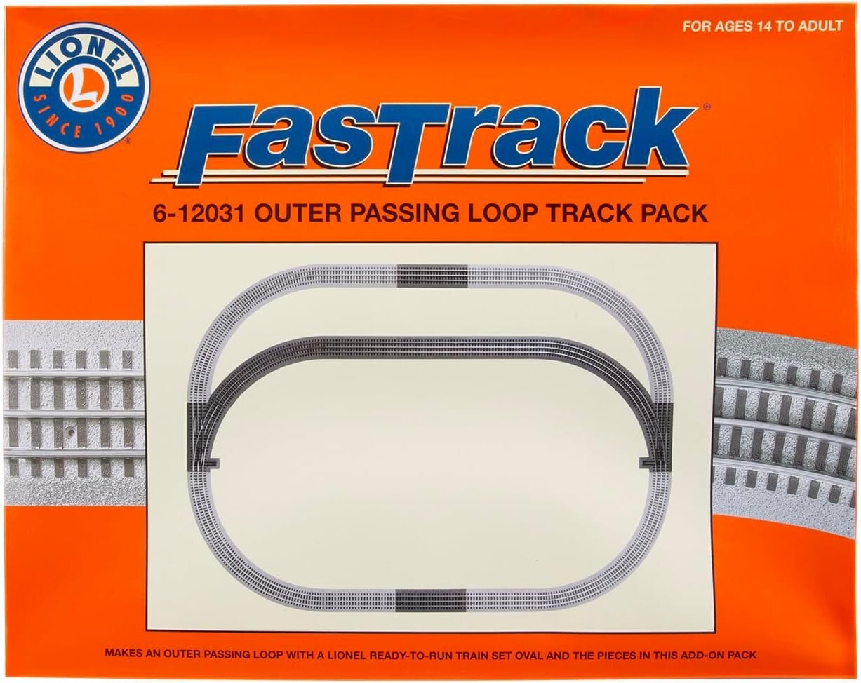 FastTrack O Gauge Electric Track Expansion Pack - Includes 9 Durable Pieces