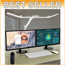 Load image into Gallery viewer, Smart LED Desk Lamp with Remote Control, Dimming &amp; Color Temperature Adjustments