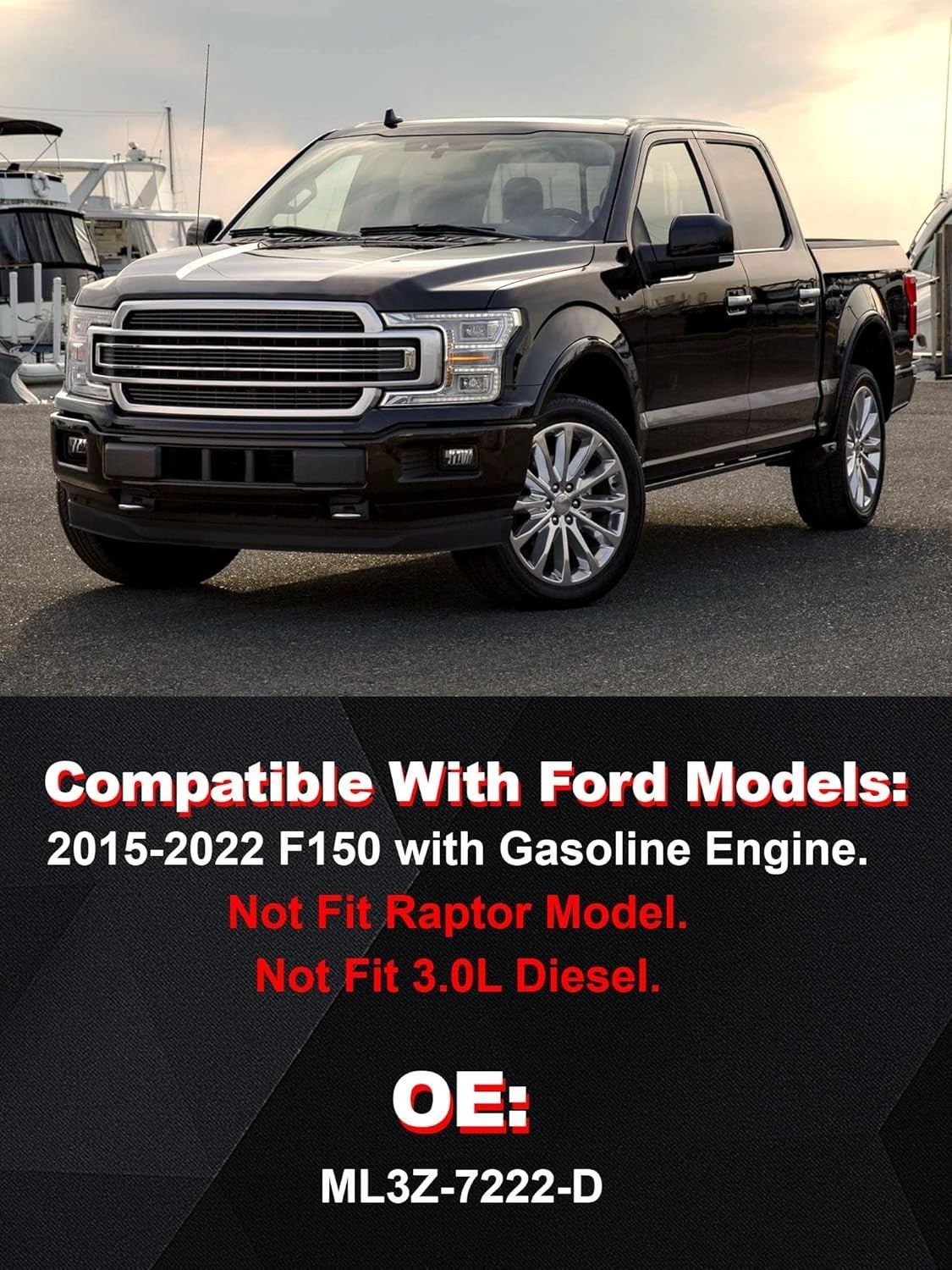 Engine Splash Shield Compatible with 2015-2022 F150 Gas Models - Easy Install