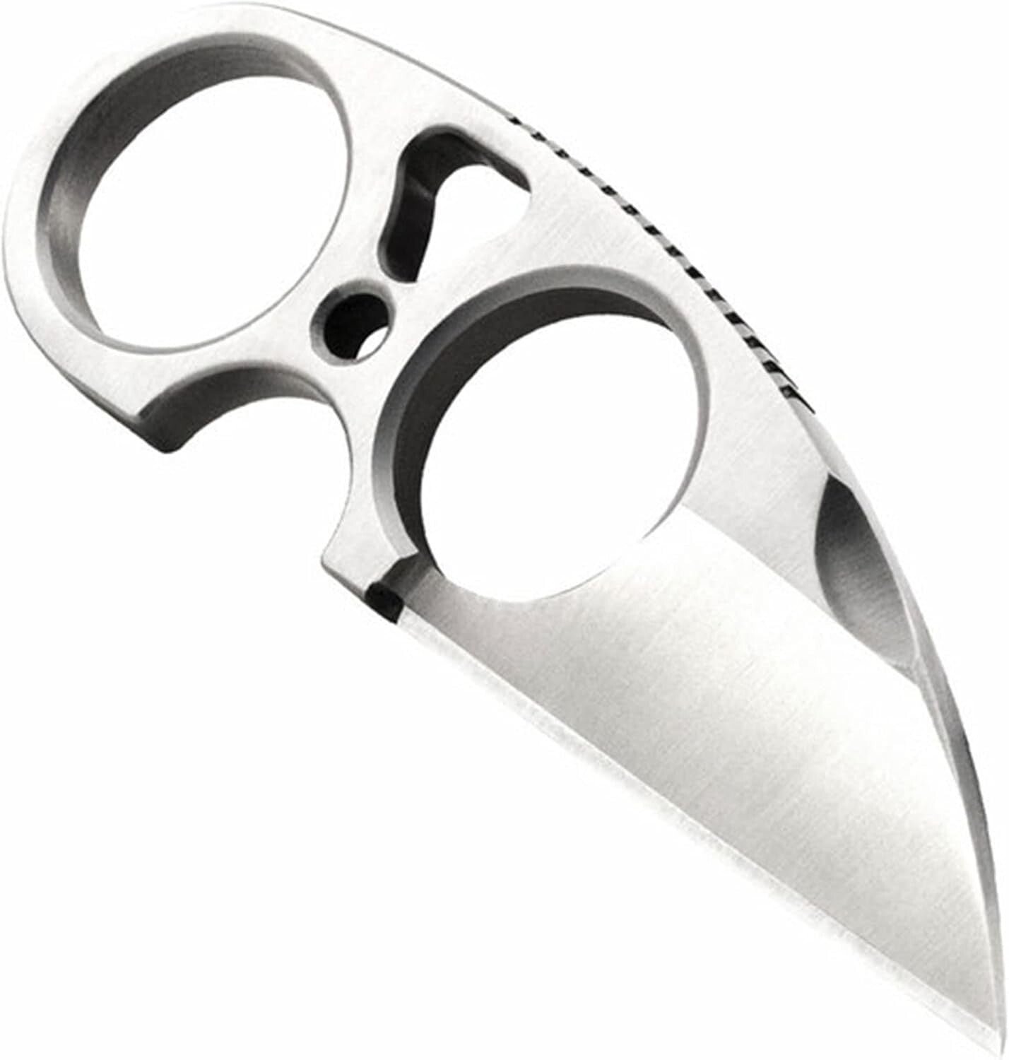 Stainless Steel Tactical Knife with Serrated Edge - Ideal for Camping & Hiking