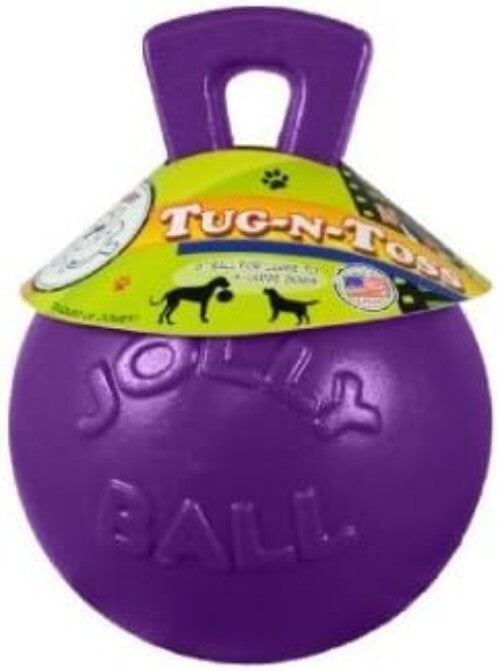X-Large Heavy Duty Dog Toy Ball: Tug-N-Toss with Handle for All Breeds