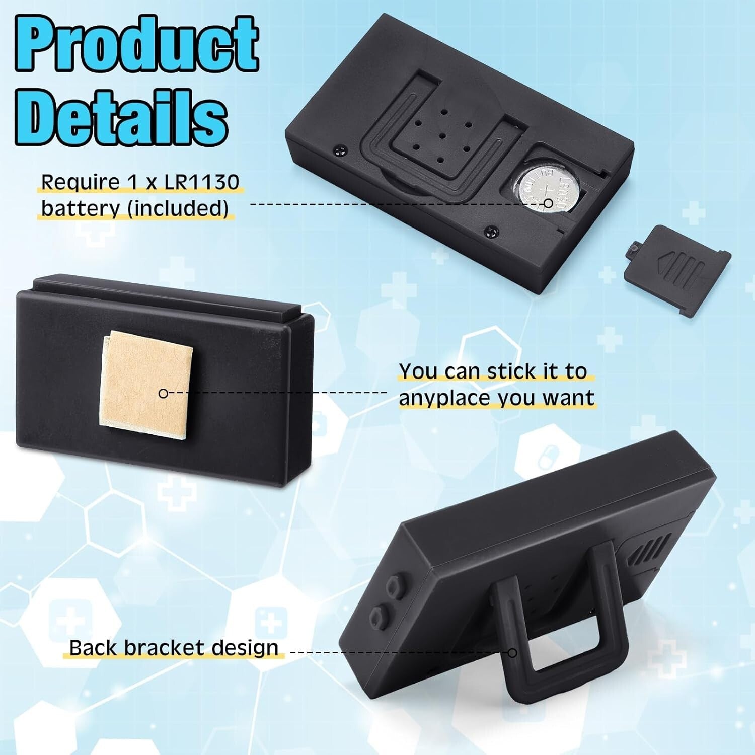 Lightweight Magnetic Clocks - Ideal for Car Dashboard & Home Use - 36 Pack