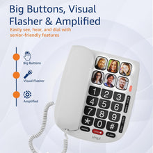 Load image into Gallery viewer, Hands-Free Corded Phone with Photo Memory – Ideal for Seniors &amp; Hearing Impaired