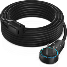 Load image into Gallery viewer, Heavy Duty 360° Rotating Flat Plug 50ft Extension Cord - Maximize Outlet Usage