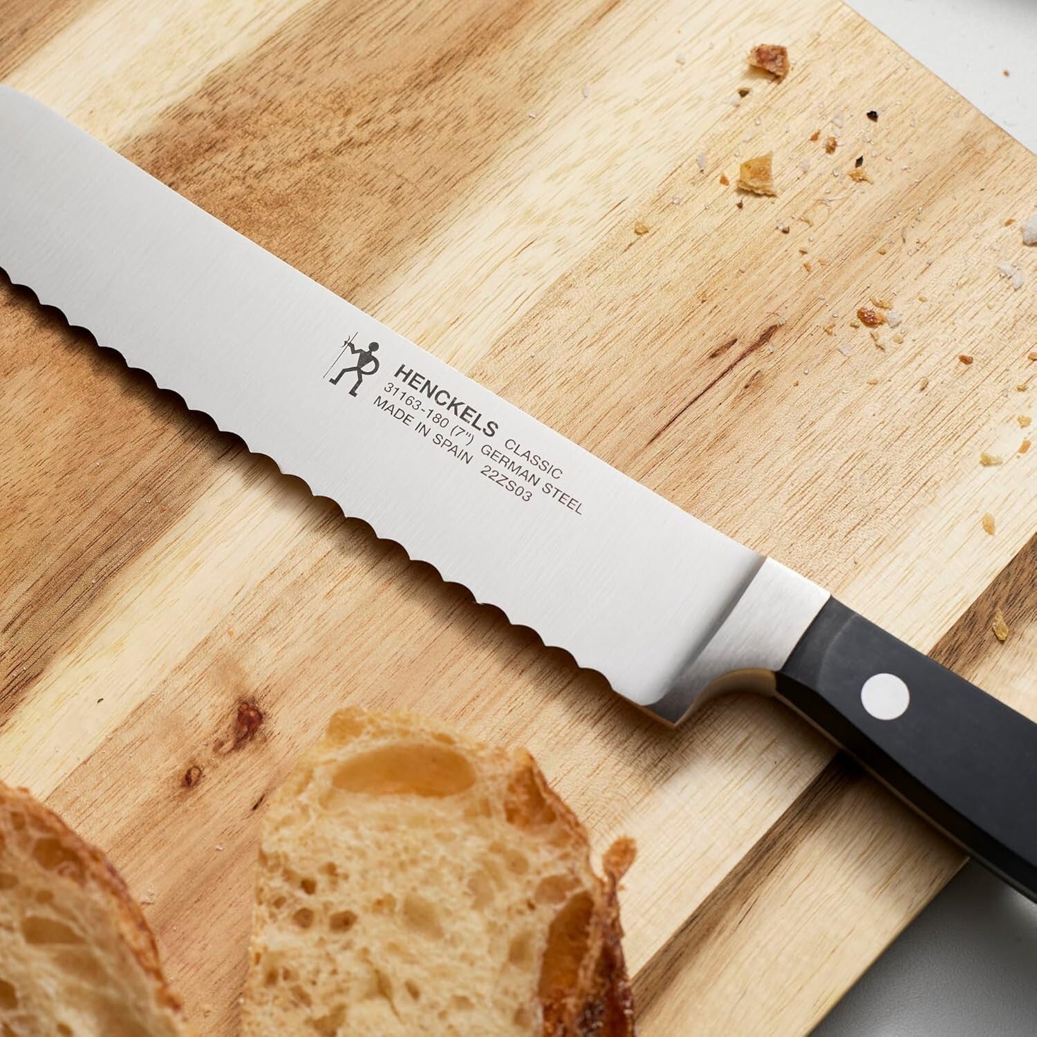 Classic 7-Inch Bread Knife - German Engineered for Precision & Durability