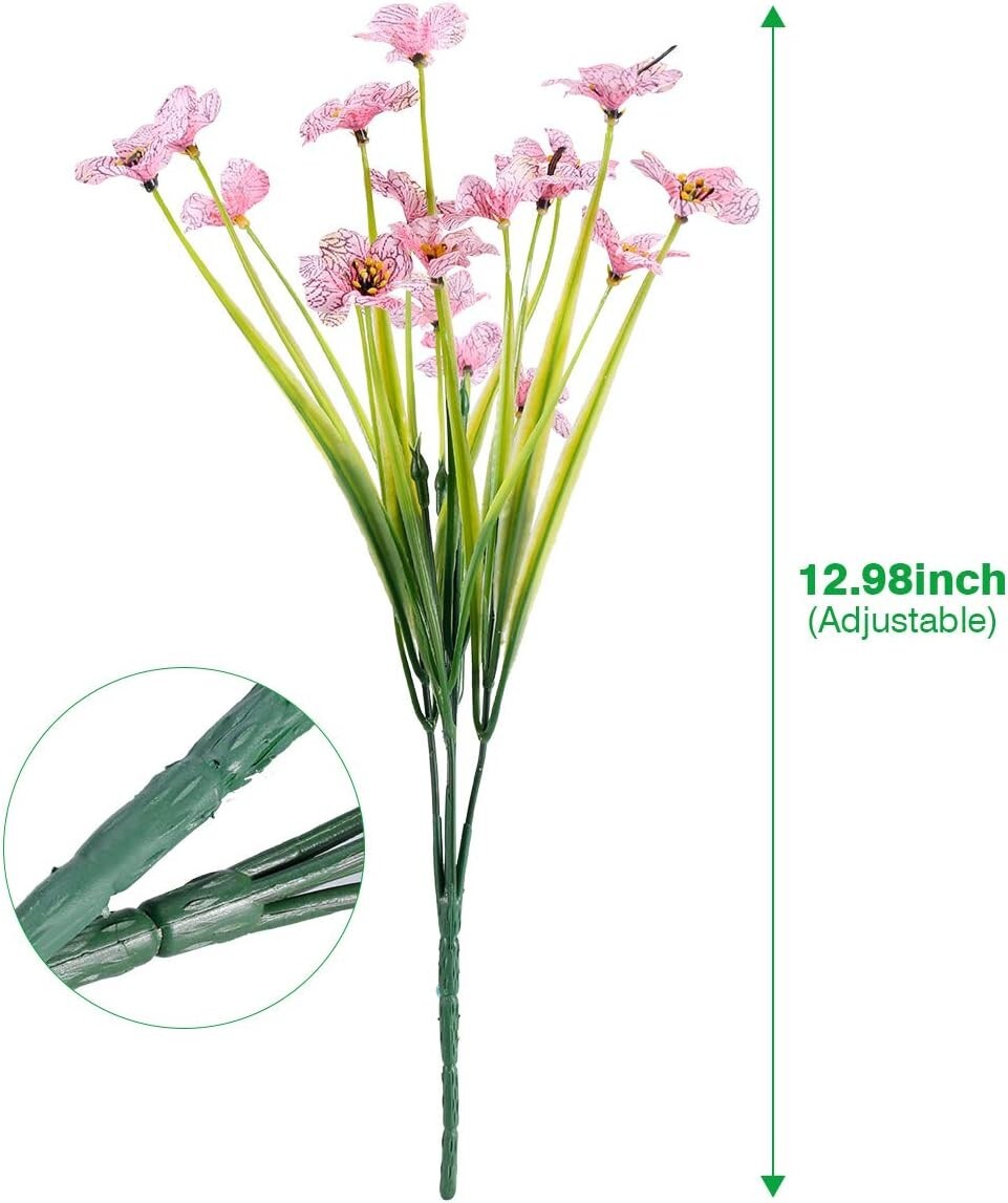 Vibrant Artificial Flowers - 30 Bundles UV Resistant for Landscape & Home Decor
